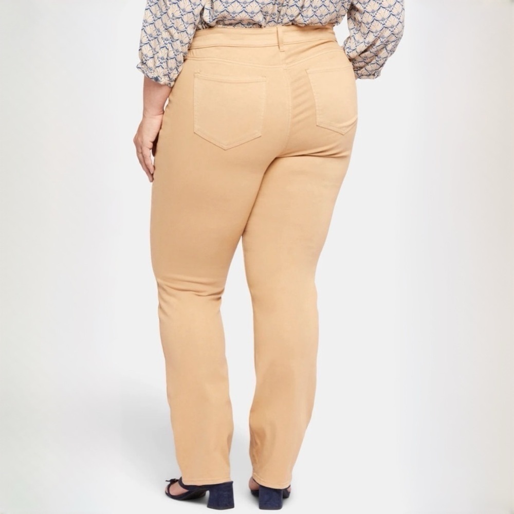 NYDJ Tan Marilyn Straight Jeans Size 18 - Picture 5 of 16